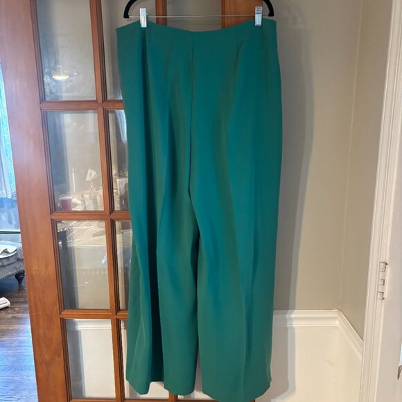 Mango Women Green wide leg trousers SZ: 14 - Picture 9 of 14